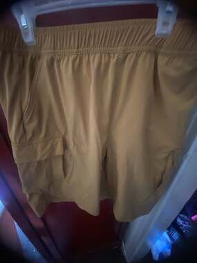 Champion Boys Cargo Shorts Tan Elastic Waist Size Large 14/16